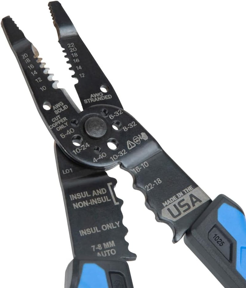 Klein Tools أداة سحب الأسلاك متعددة الأغراض ذات الأنف الطويل 1025، مصنوعة في الولايات المتحدة الأمريكية، أدوات كهربائي محترف، أداة ضغط، سحب كابلات للأسلاك الصلبة 10-20 AWG، والأسلاك المجدولة 12-22 AWG - Image 2